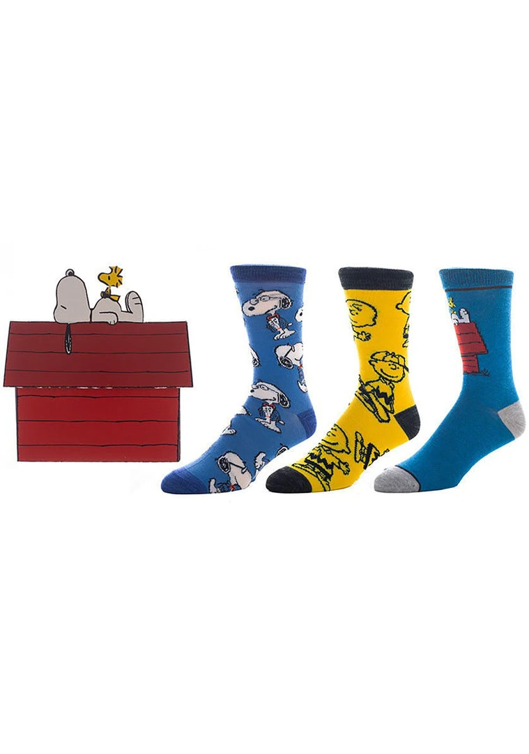 BIOWORLD The Great Fantastic X Peanuts Snoopy House 3PK Gift Box Set