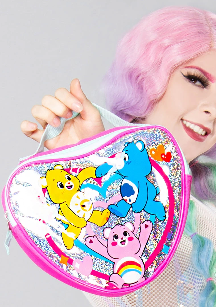 BIOWORLD X Care Bears Sharing Is Real Heart-Shaped Lunch Bag World Tour