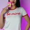 LA Style Rush Be Mine Crop Top T-Shirt Women's Festival