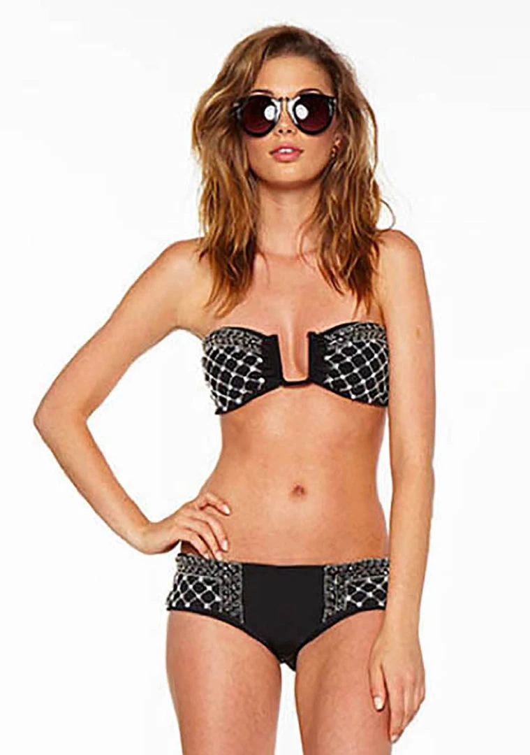 BEACH RIOT Pretty Lights Cash Bandeau Bikini Top