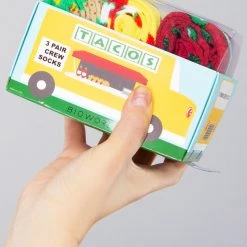 BIOWORLD Taco Theme 3PK Socks Gift Box Set