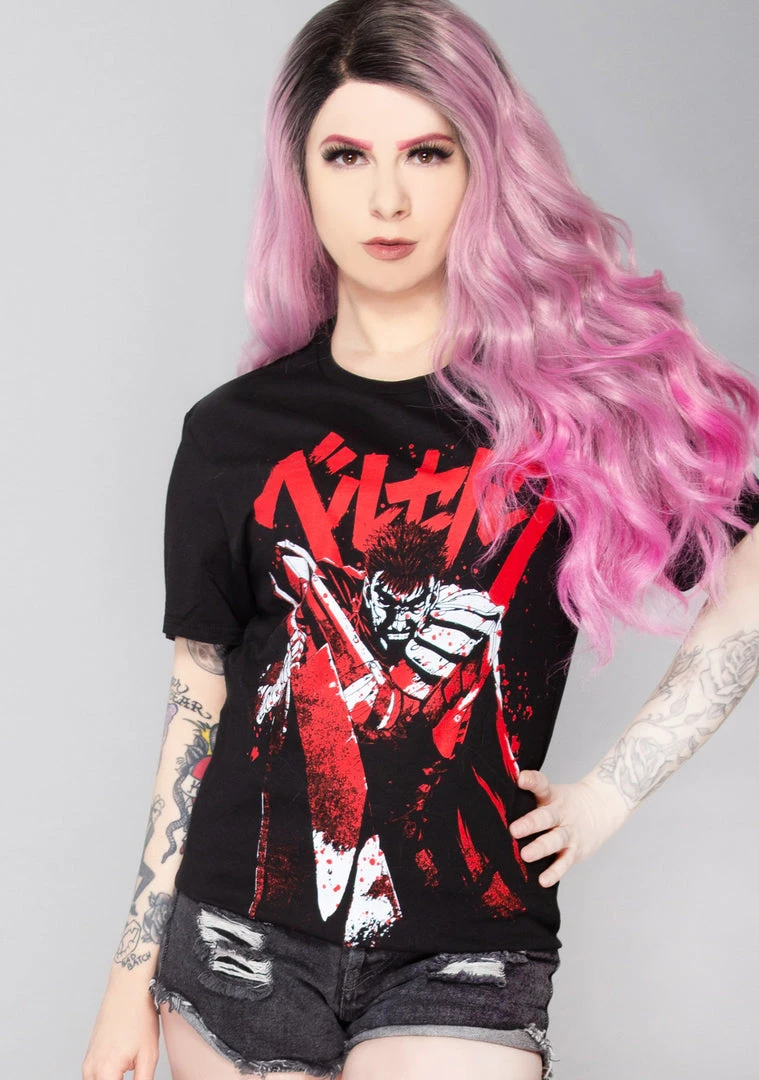BIOWORLD Women's Festival X Berserk Guts Black Swordsman T-Shirt