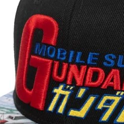 BIOWORLD X Mobile Suit Gundam Snapback Flat Brim Hat The Great Fantastic