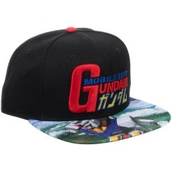 BIOWORLD X Mobile Suit Gundam Snapback Flat Brim Hat The Great Fantastic