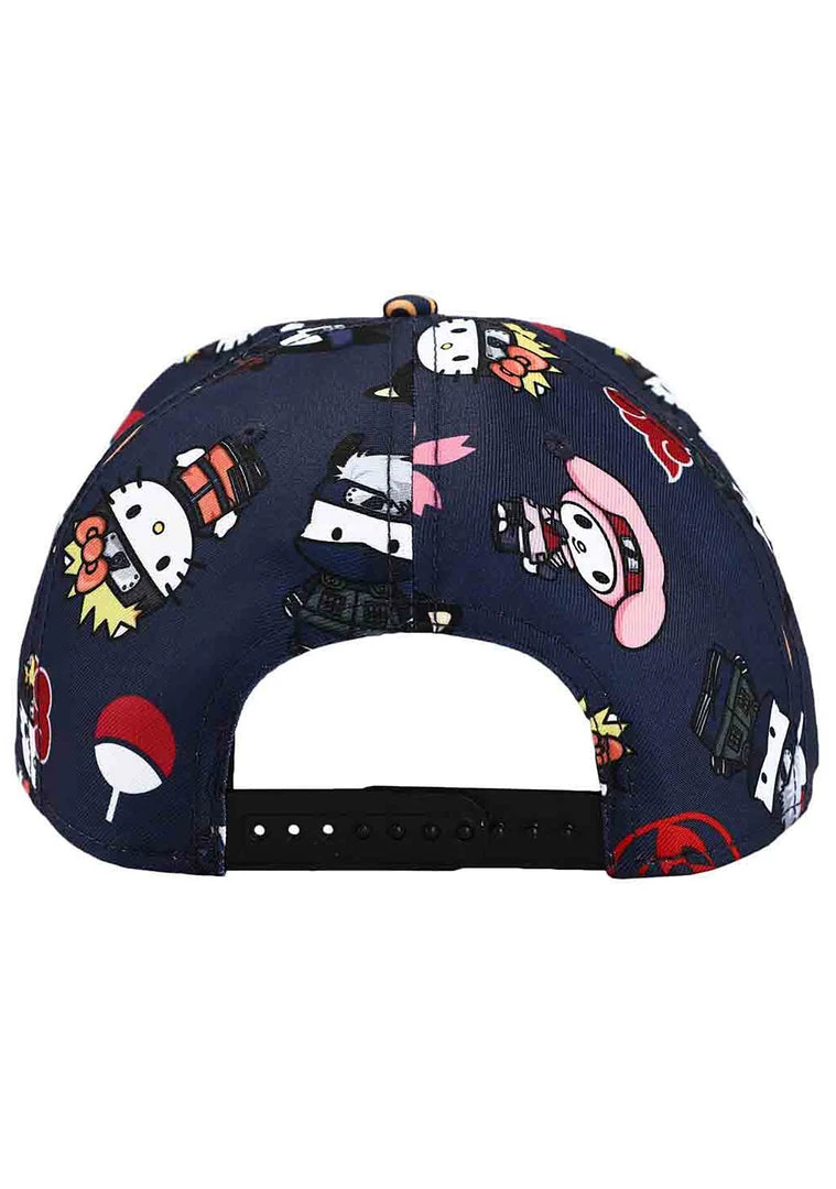 BIOWORLD X Naruto Hello Kitty Limited Edition AOP Snapback Raglan Hat