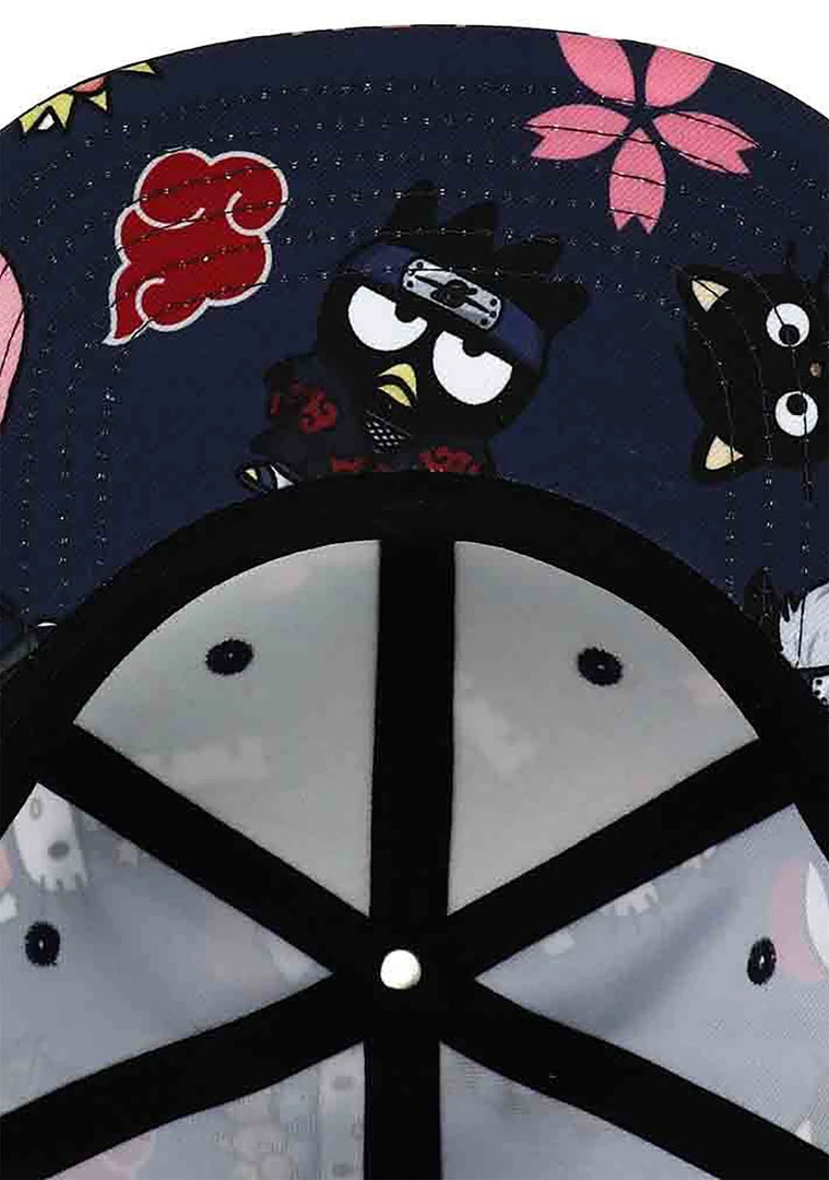 BIOWORLD X Naruto Hello Kitty Limited Edition AOP Snapback Raglan Hat