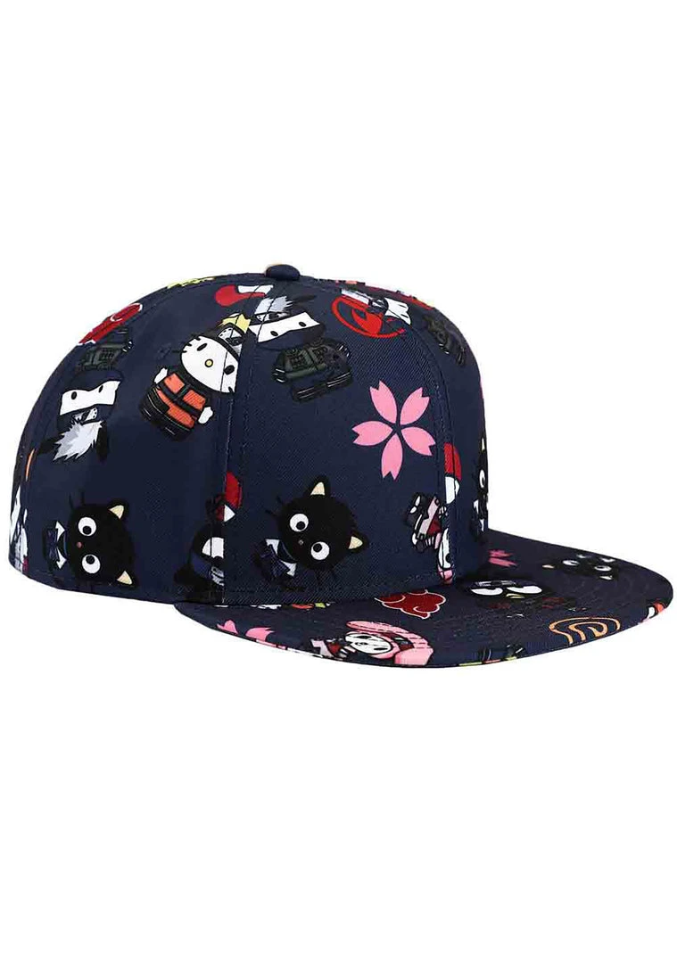 BIOWORLD X Naruto Hello Kitty Limited Edition AOP Snapback Raglan Hat