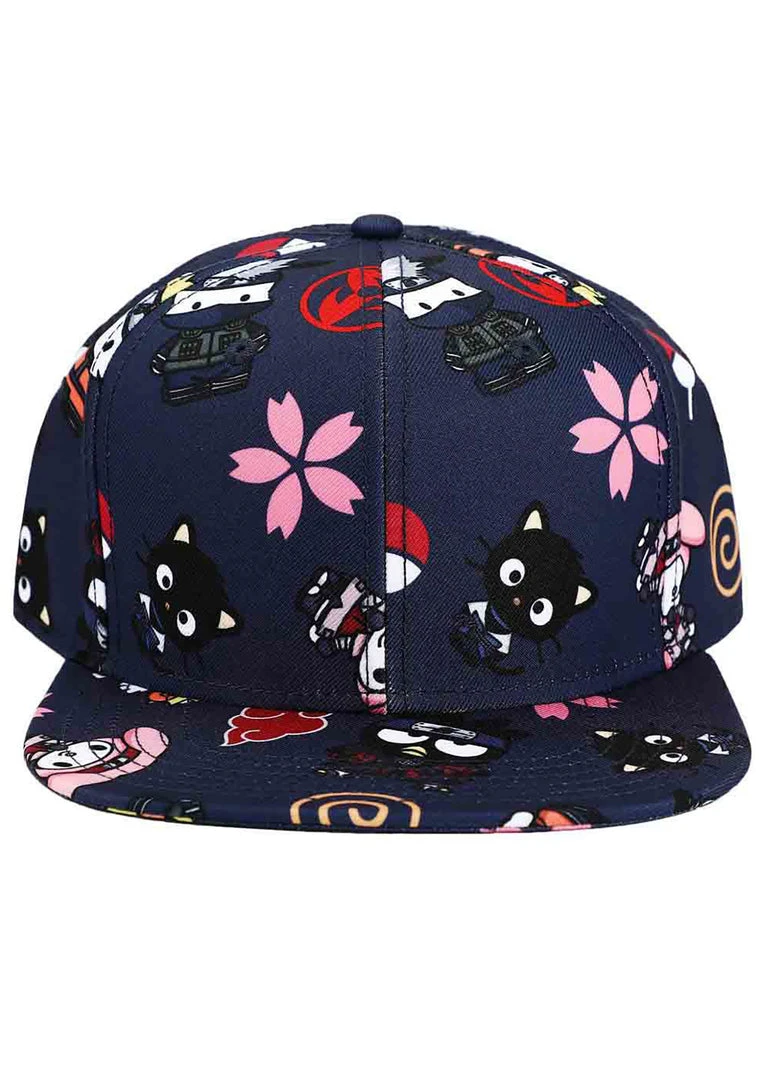 BIOWORLD X Naruto Hello Kitty Limited Edition AOP Snapback Raglan Hat