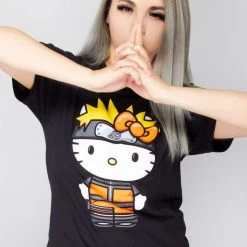 BIOWORLD X Hello Kitty Naruto Shippuden T-Shirt Women's Festival