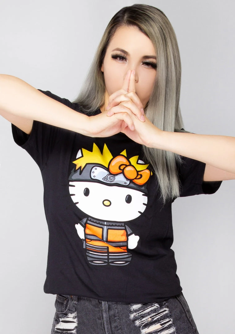 BIOWORLD X Hello Kitty Naruto Shippuden T-Shirt Women's Festival