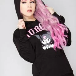 BIOWORLD X Sanrio Kuromi 3D Plush Ears Hoodie