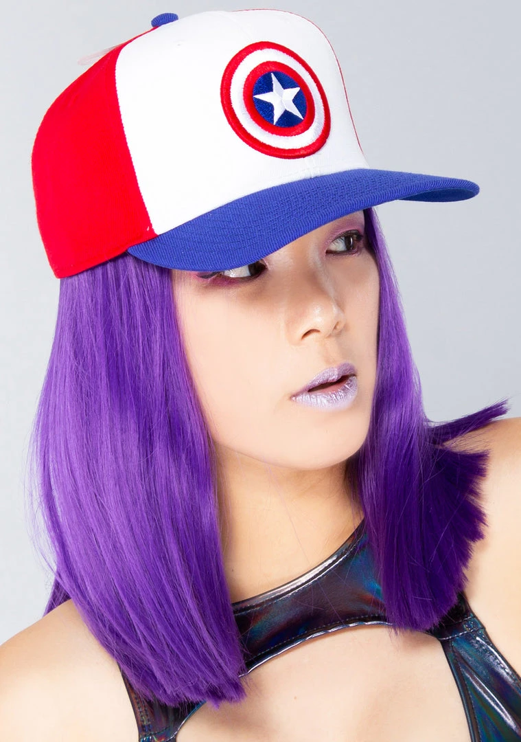 BIOWORLD Accessories X Marvel Captain America Flat Brim Hat