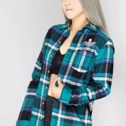 Cakeworthy X Disney Haunted Mansion Foolish Mortals Flannel Shirt