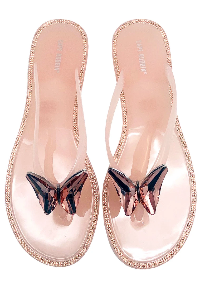 Cape Robbin Blushing Butterfly Jelly Sandals Shoes