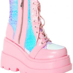 Cape Robbin X LASR Exclusive Pink Poison Platform Boots LASR Exclusives
