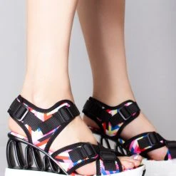 Cape Robbin World Tour Dirty Remix Platform Sandals