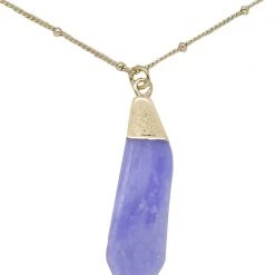 Charged New Serenity Blue Agate Gemstone Necklace