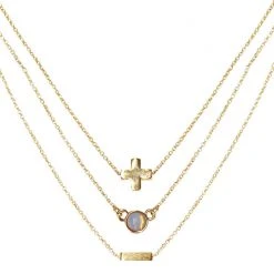 Charged Journey Opal Delicate Chain Necklace Set