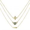 Charged Peace Amazonite Delicate Chain Necklace Set New