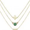 Charged Wisdom Malachite Delicate Chain Necklace Set