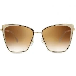 DIFF Eyewear Becky Sunglasses In Gold/Brown Gradient