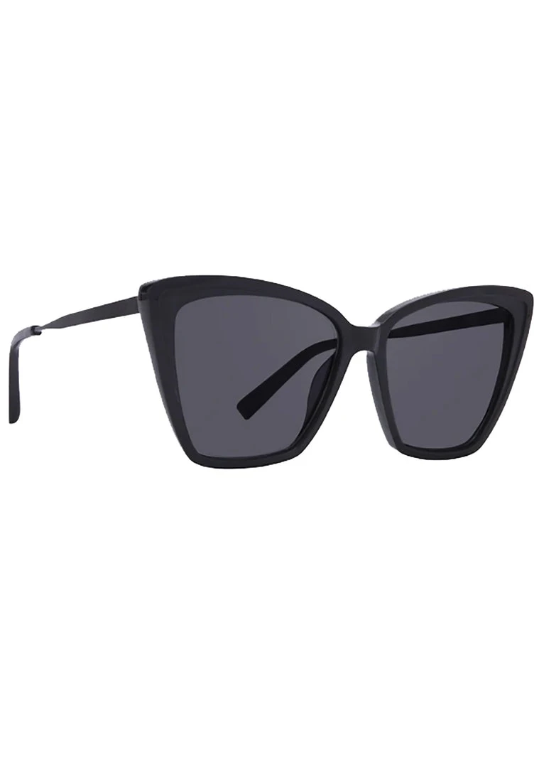 DIFF Eyewear Becky II Polarized Sunglasses In Black/Dark Smoke