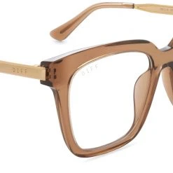 DIFF Eyewear Bella Blue Light Glasses In Dunes Crystal