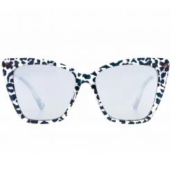 DIFF Eyewear The Great Fantastic Becky II Sunglasses In Clear Leopard /Grey Mirror