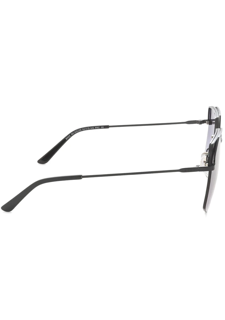 DIFF Eyewear Bree Sunglasses In Black/Grey Gradient