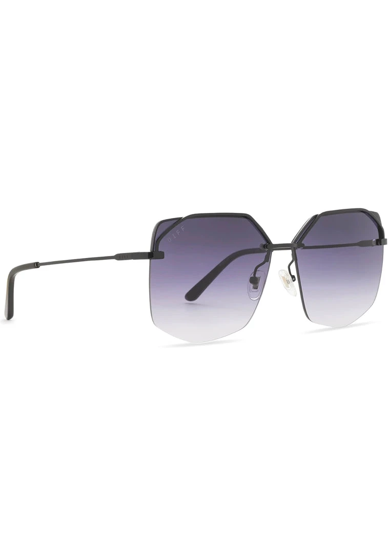 DIFF Eyewear Bree Sunglasses In Black/Grey Gradient