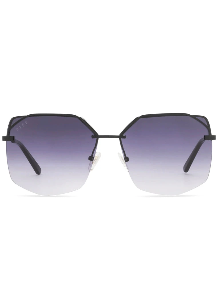 DIFF Eyewear Bree Sunglasses In Black/Grey Gradient