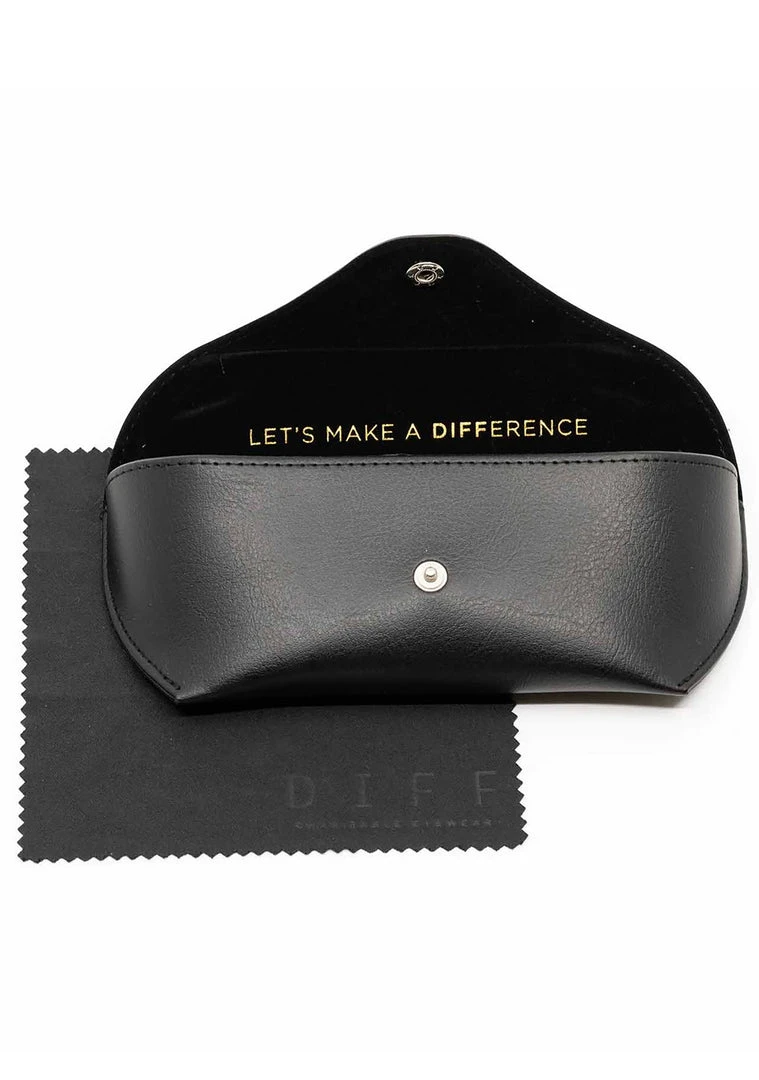 DIFF Eyewear New Gia Sunglasses In Black/Grey Mirror