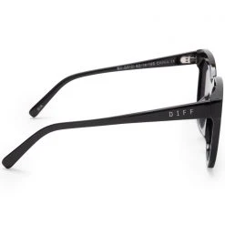 DIFF Eyewear New Gia Sunglasses In Black/Grey Mirror
