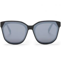 DIFF Eyewear New Gia Sunglasses In Black/Grey Mirror
