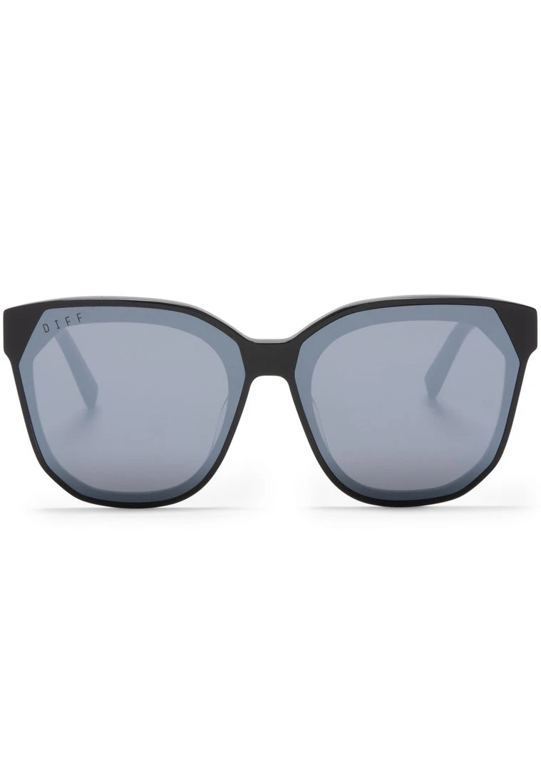DIFF Eyewear New Gia Sunglasses In Black/Grey Mirror