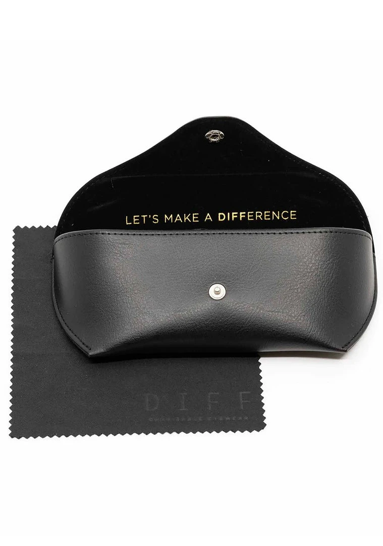 DIFF Eyewear Gia Sunglasses In Matte Black/Grey Gradient