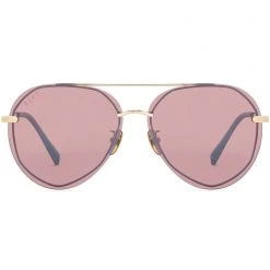 DIFF Eyewear Lenox Sunglasses In Gold/Chestnut Flash The Great Fantastic