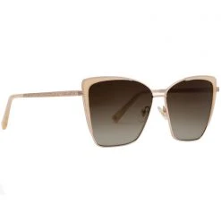 DIFF Eyewear Tea Room Cinema X Star Wars Princess Leia Polarized Sunglasses In General Gold/Brown Gradient