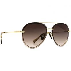 DIFF Eyewear Lenox Sunglasses In Gold/Brown/Tortoise