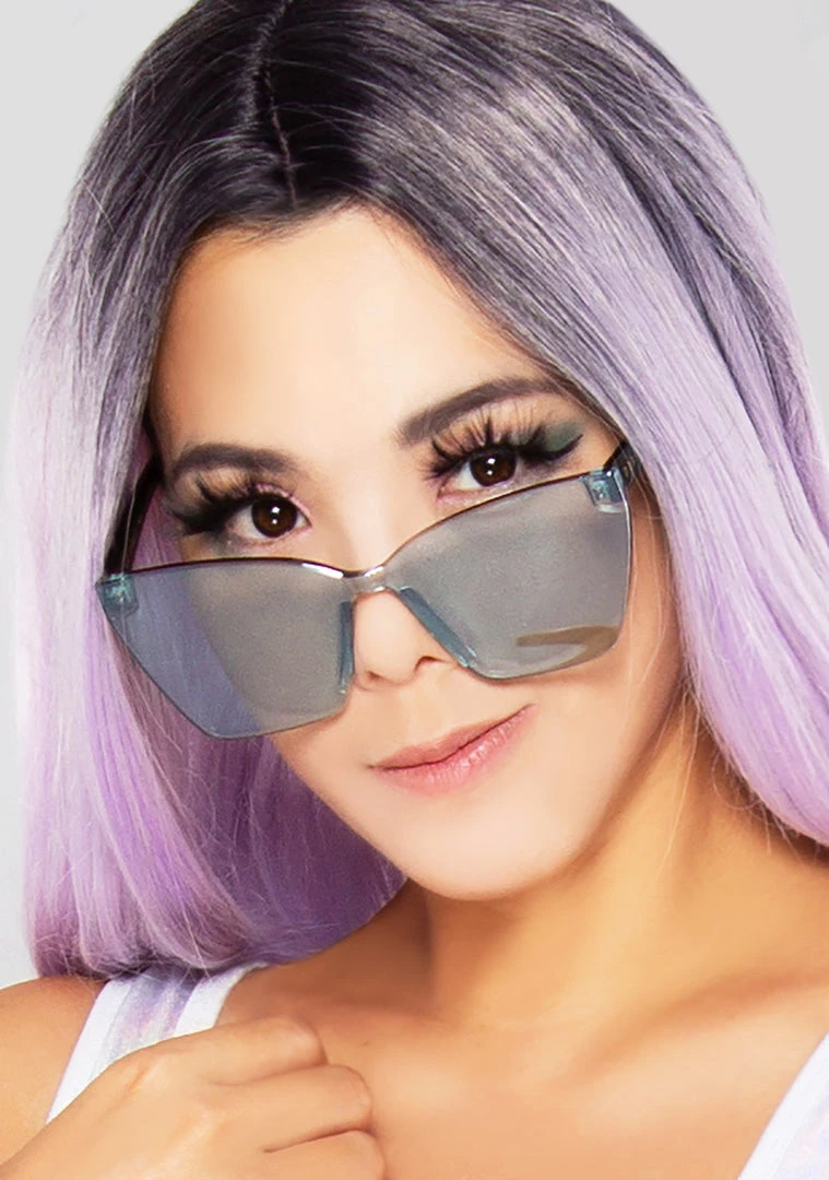 DIFF Eyewear Goldie Sunglasses In Black Turquoise Mirror New