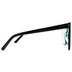 DIFF Eyewear Goldie Sunglasses In Black Turquoise Mirror New