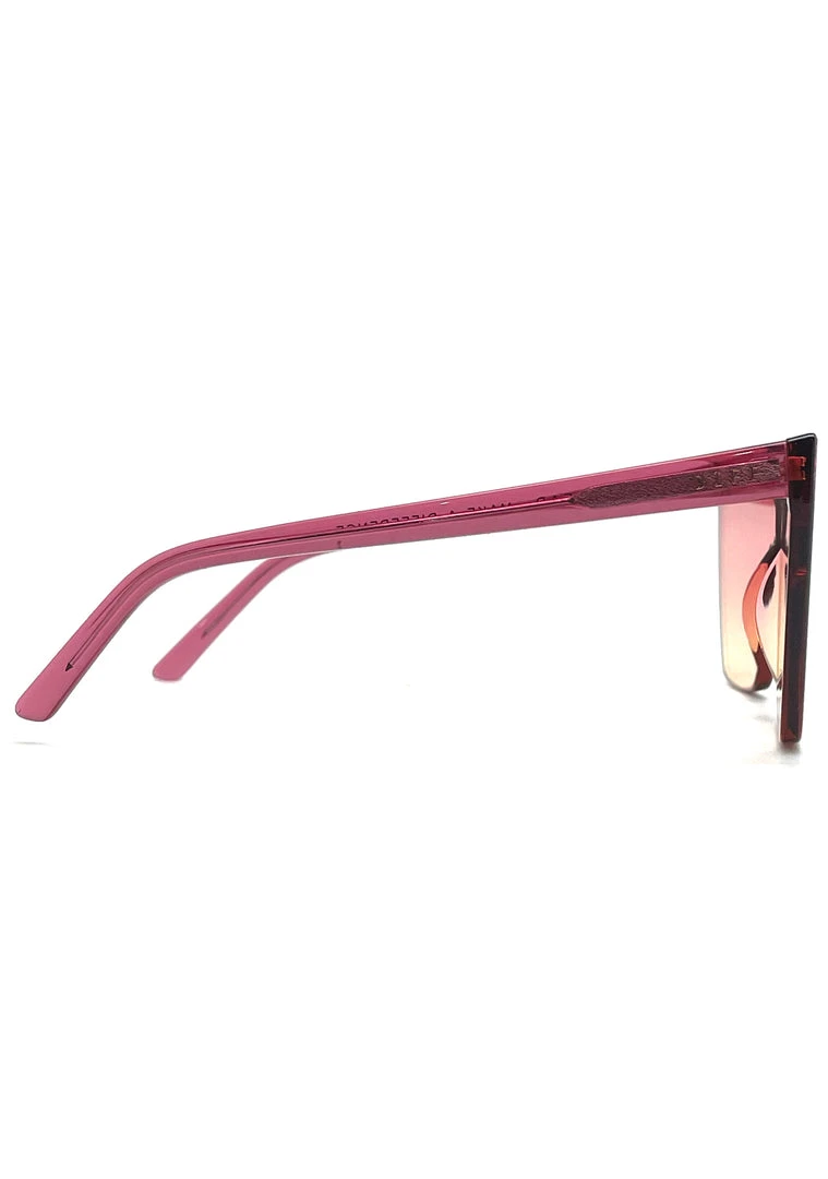 DIFF Eyewear Goldie Sunglasses In Macarena Pink Crystal Sunset Gradient Flash