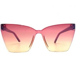 DIFF Eyewear Goldie Sunglasses In Macarena Pink Crystal Sunset Gradient Flash