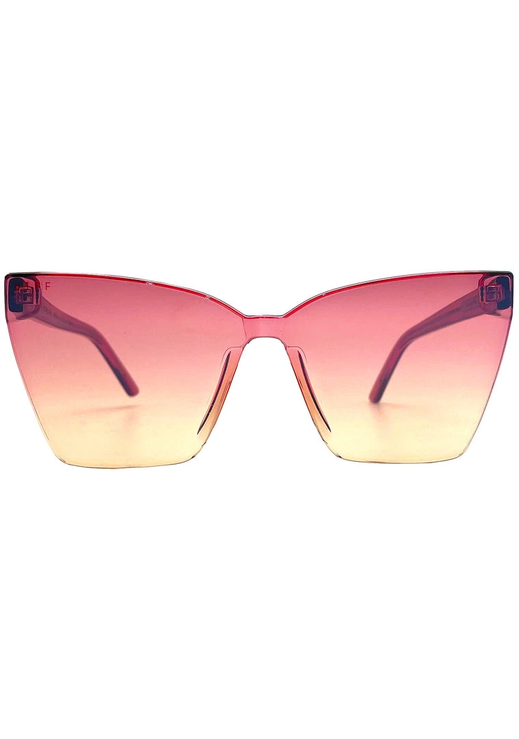 DIFF Eyewear Goldie Sunglasses In Macarena Pink Crystal Sunset Gradient Flash