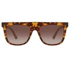 DIFF Eyewear The Great Fantastic Stevie Polarized Sunglasses In Amber Tortoise/Brown Gradient