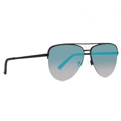 DIFF Eyewear Tate Sunglasses In Black/Aegean Mirror The Great Fantastic