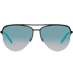 DIFF Eyewear Tate Sunglasses In Black/Aegean Mirror The Great Fantastic
