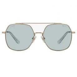 DIFF Eyewear X H.E.R. Paradise Sunglasses In Gold/Mint Green The Great Fantastic