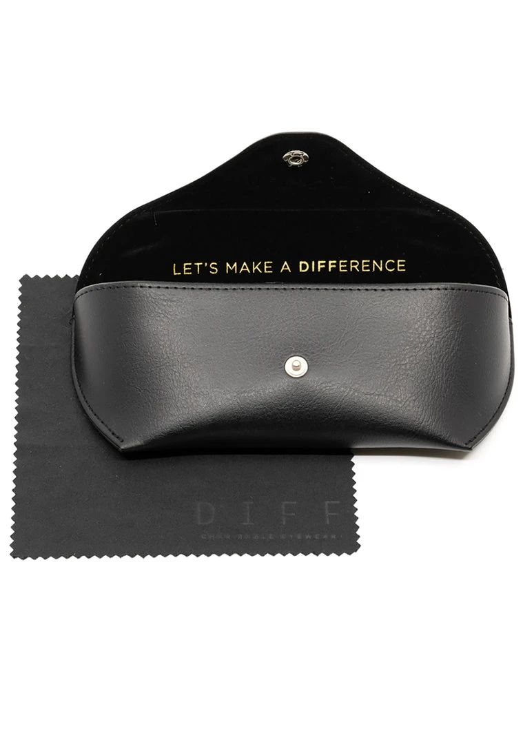 DIFF Eyewear The Great Fantastic X H.E.R. Bella Blue Light Glasses In Black/Gold