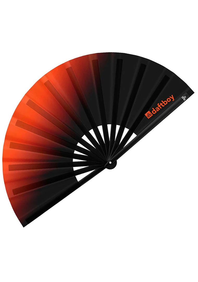 Daftboy Accessories Beyond Basic Ombre Burnt Orange To Black Rave Fan